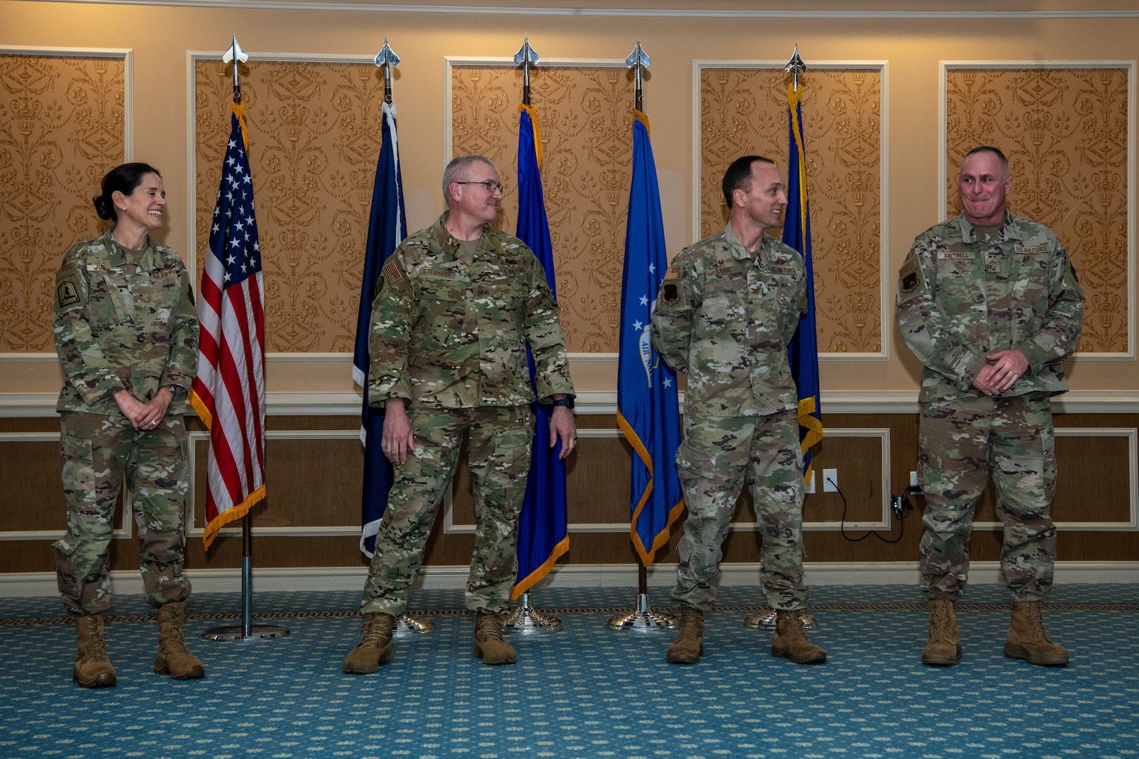 military members standing