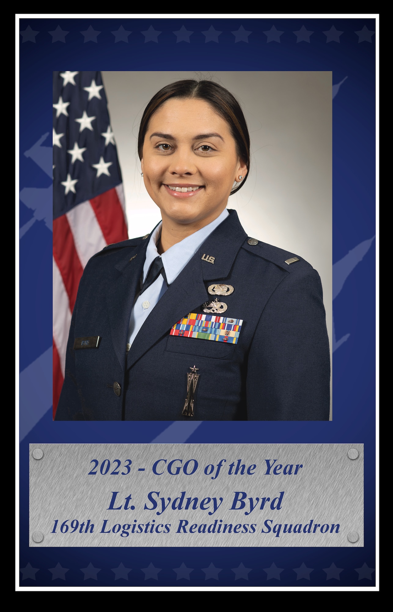 Lt Sydney Byrd, 169th Fighter Wing CGO of the Year 2023