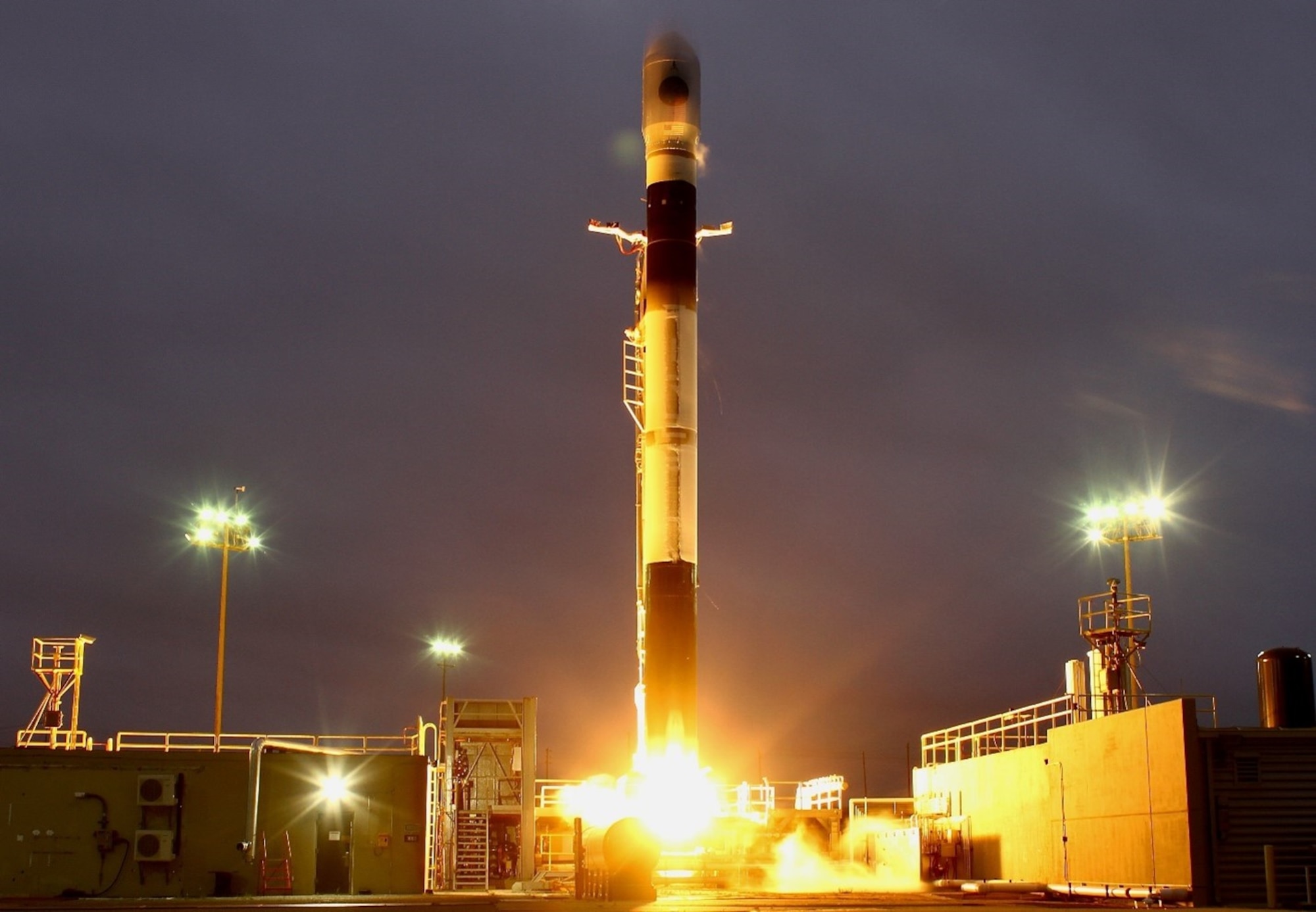 Firefly Aerospace’s Alpha FLTA003, carrying the VICTUS NOX satellite for the U.S. Space Force’s Space Systems Command, successfully lifted off Sept. 14, 2023, at 7:28 p.m. PDT from Space Launch Complex 2 West (SLC-2W) at Vandenberg Space Force Base, Calif. (Courtesy photo: Firefly Aerospace)