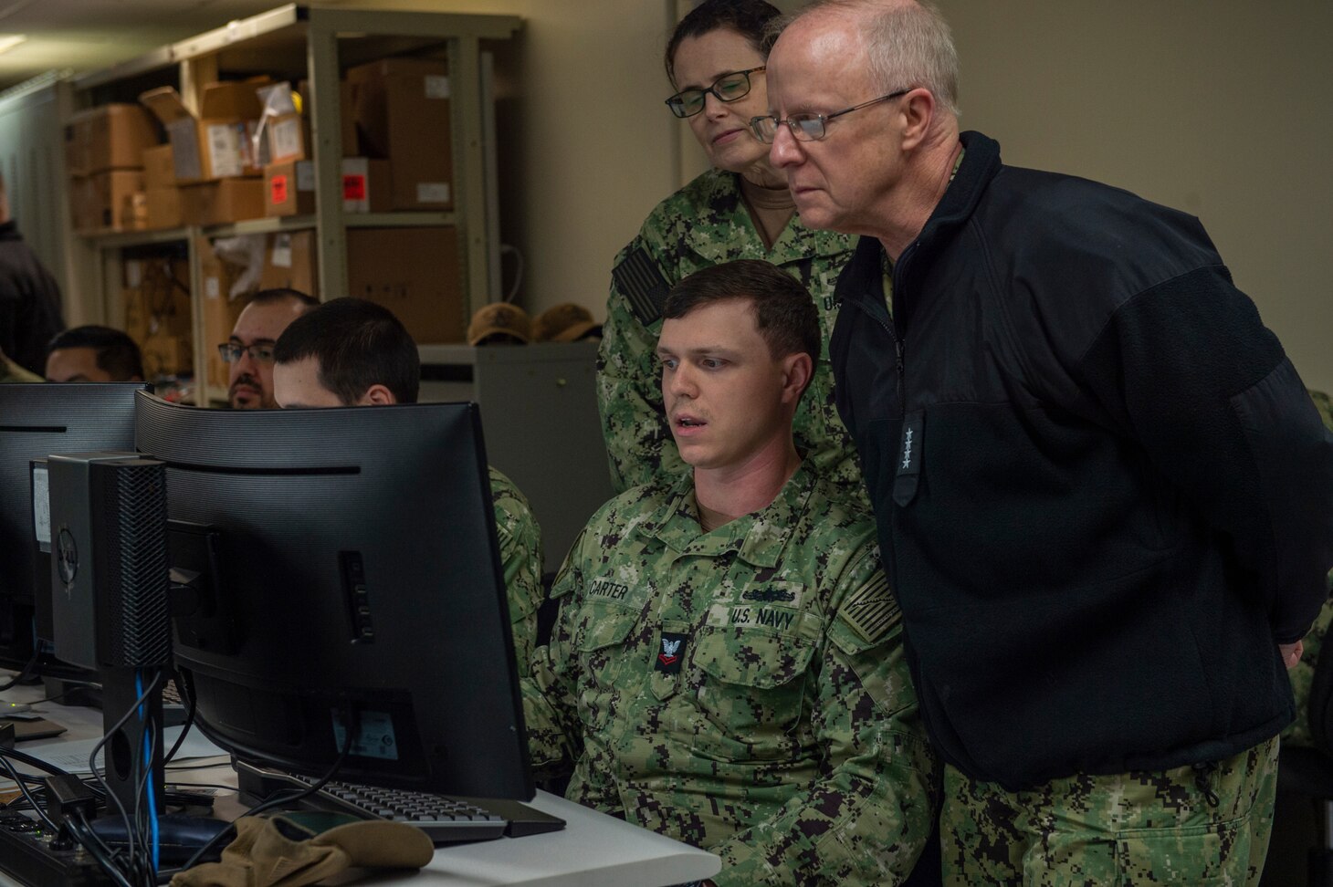 Adm. Daryl Caudle observes final testing of NMRO system at NIWC