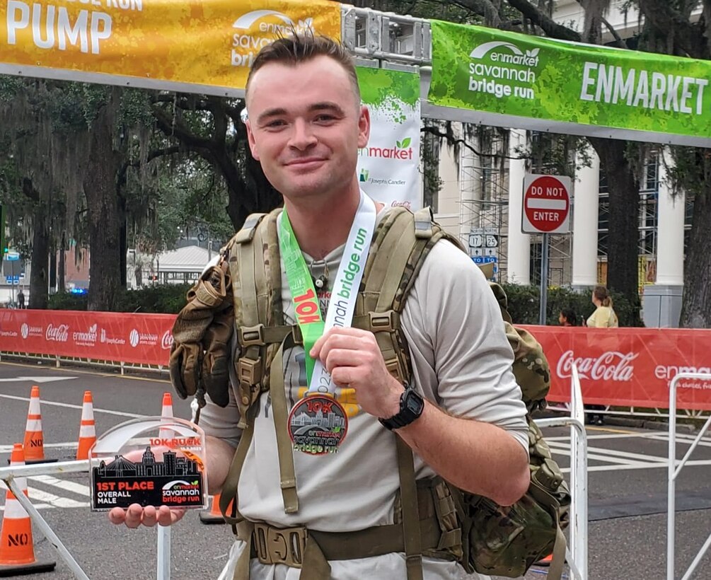 High-speed US Army Chemical Corps officer takes first place in Savannah Bridge Run
