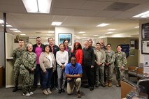240214-N-UJ980-1012 SAN DIEGO (Feb. 14, 2024) Deputy Assistant Secretary of the Navy

(Military Manpower and Personnel) Ms. Lisa Truesdale poses for a picture with the medical evaluation board (MEB) team and physical evaluation board liaison officers (PEBLO) during a visit to Naval Medical Center San Diego (NMCSD). Accompanied by Capt. Elizabeth Adriano (far right), NMCSD director and Navy Medicine Readiness and Training Command San Diego (NMRTCSD) commanding officer, Truesdale stopped by to thank the team for their hard work and dedication in supporting service members through the medical board process. As part of her portfolio, Truesdale is responsible for health care policy, including the Integrated Disability Evaluation System (IDES), of which MEB is the first phase and is managed by NMCSD/NMRTCSD staff. (U.S. Navy photo by Regena Kowitz/Released)