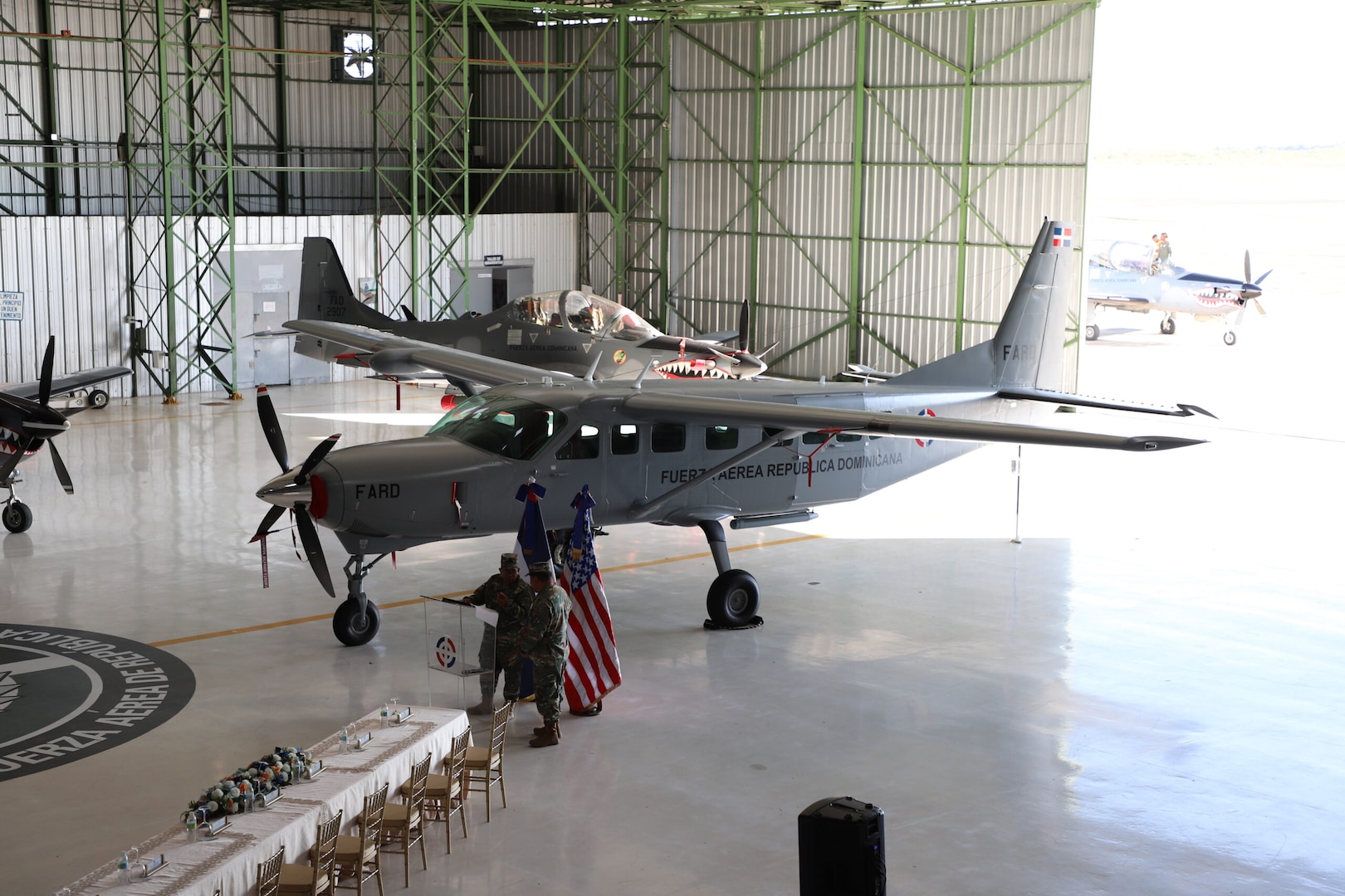 Photo of a single engine aircraft the United States donated to the Dominican Republic.