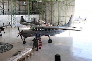 Photo of a single engine aircraft the United States donated to the Dominican Republic.