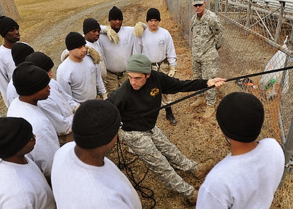 183d RTI instructors supervise rappelling orientation for ChalleNGe cadets