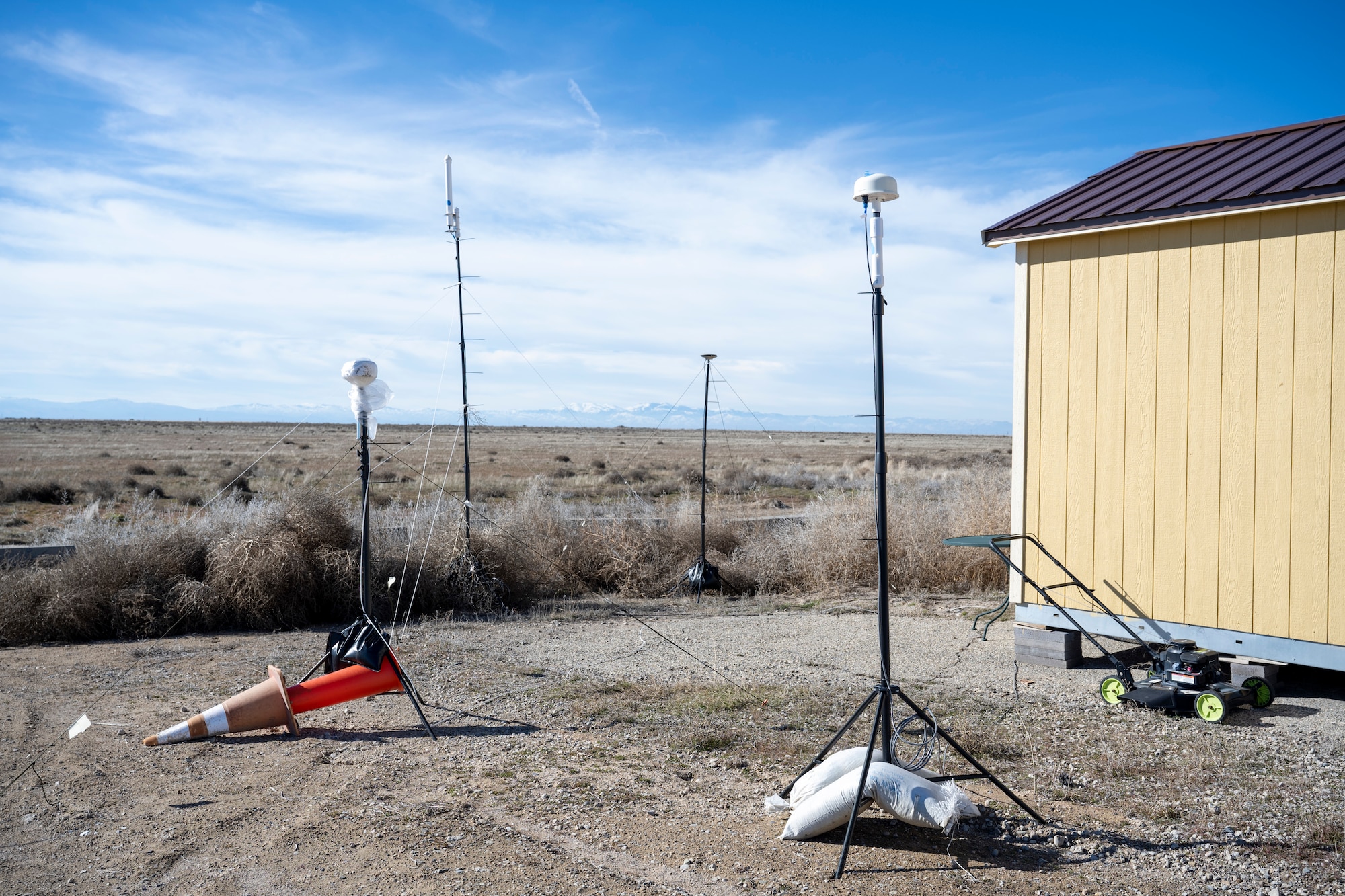 A picture of eLoran receivers on Mountain Home Air Force Base.
