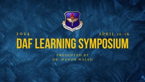 Graphic to advertise upcoming DAF Learning Symposium