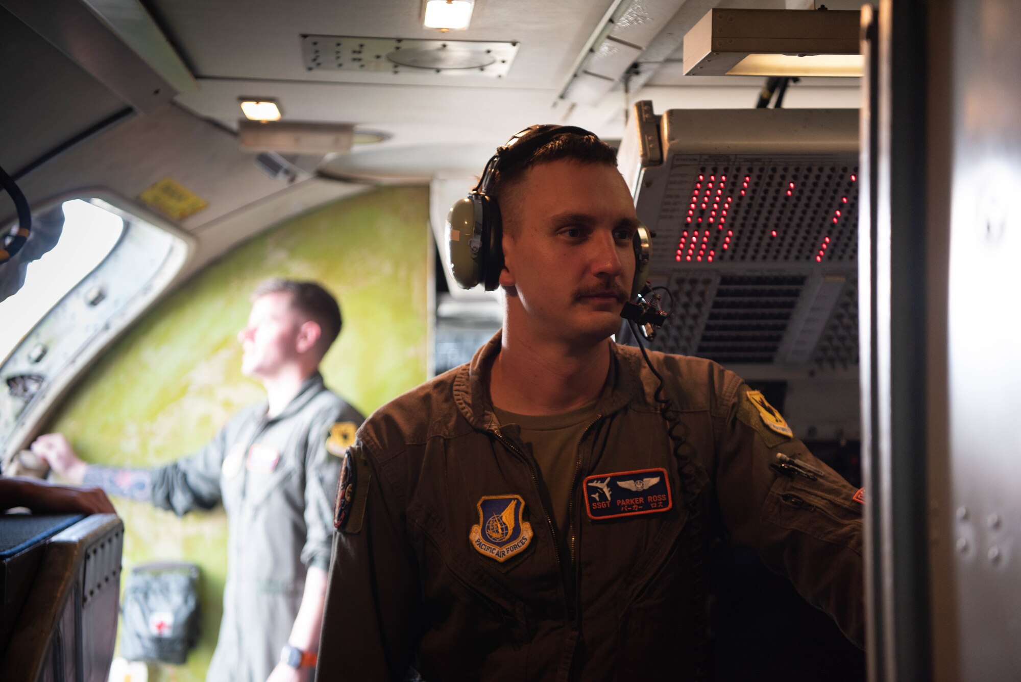 An Airman prepares an aircraft for flight.