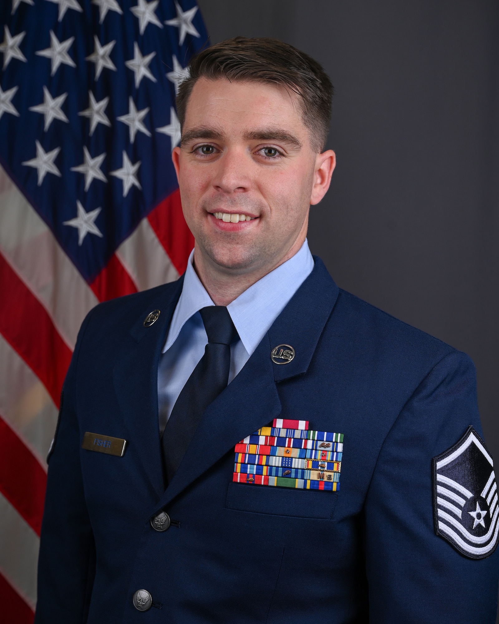 Master Sgt. Aaron Fisher, 87th Aerial Port Squadron load planner, is the 445th Airlift Wing Senior NCO of the Quarter, CY 2023.