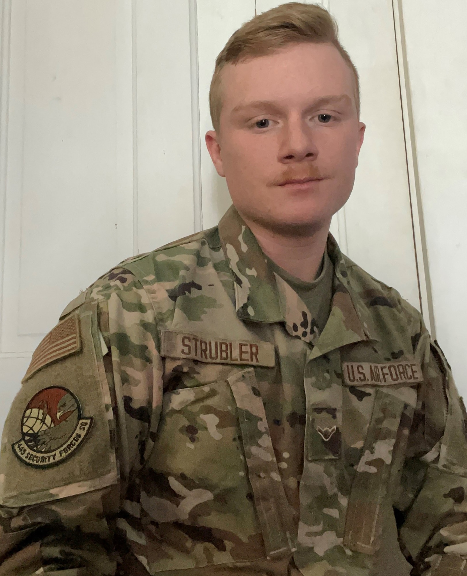 Airman Elias Strubler, 445th Security Forces Squadron fire team leader, is the 445th Airlift Wing Airman of the Quarter, CY 2023.