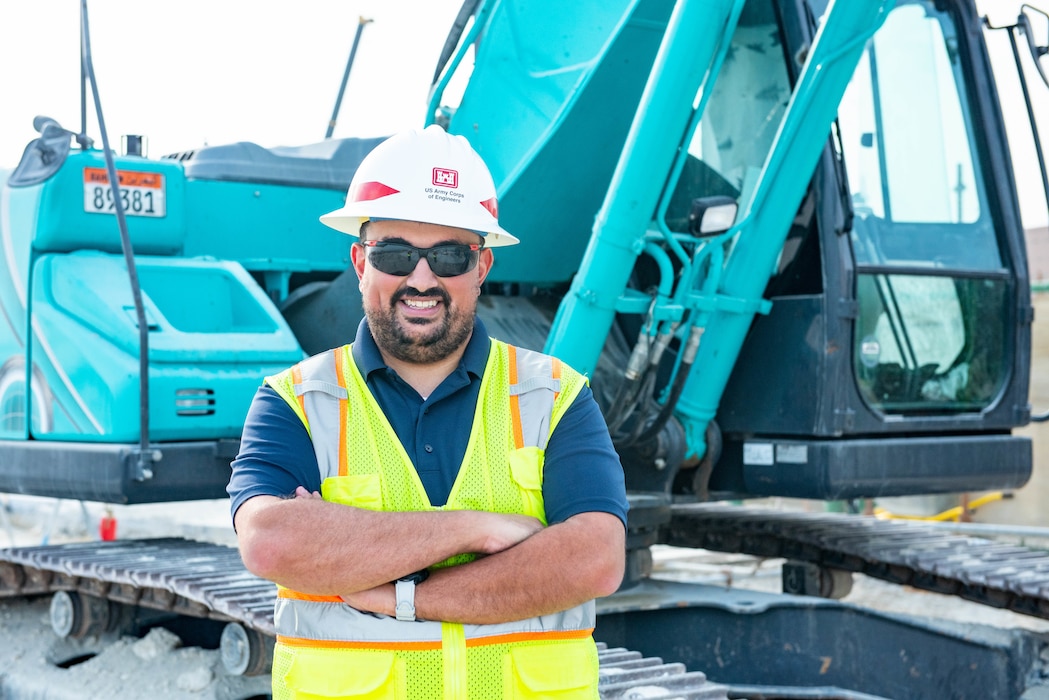 Sammy Nmair at a project site in Bahrain.