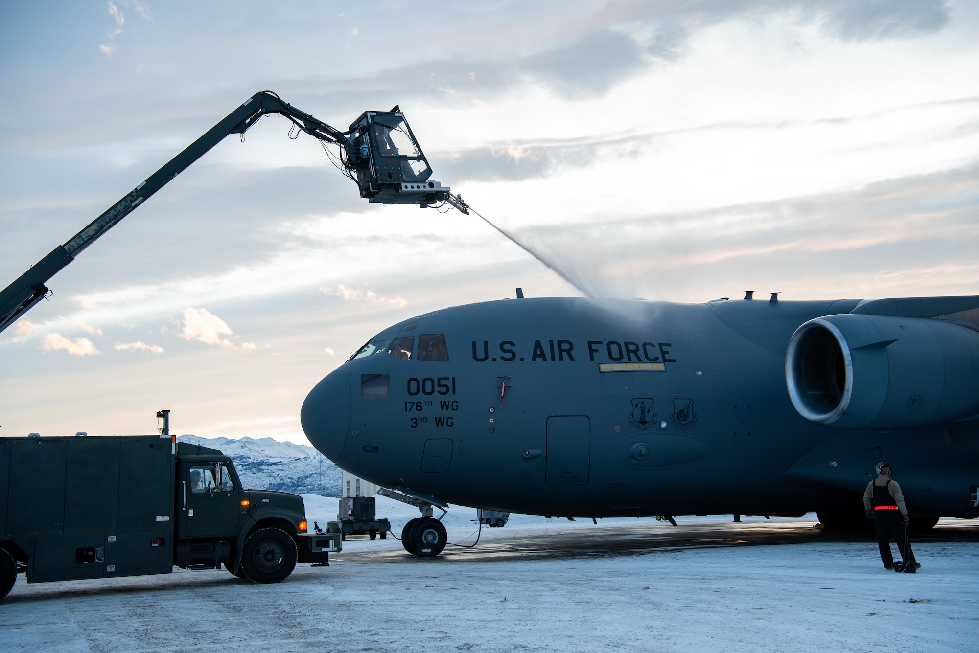 During the harsh Alaska winter months the mission of the 3rd Maintenance Squadron’s deicing section is to safely put aircraft in the sky.