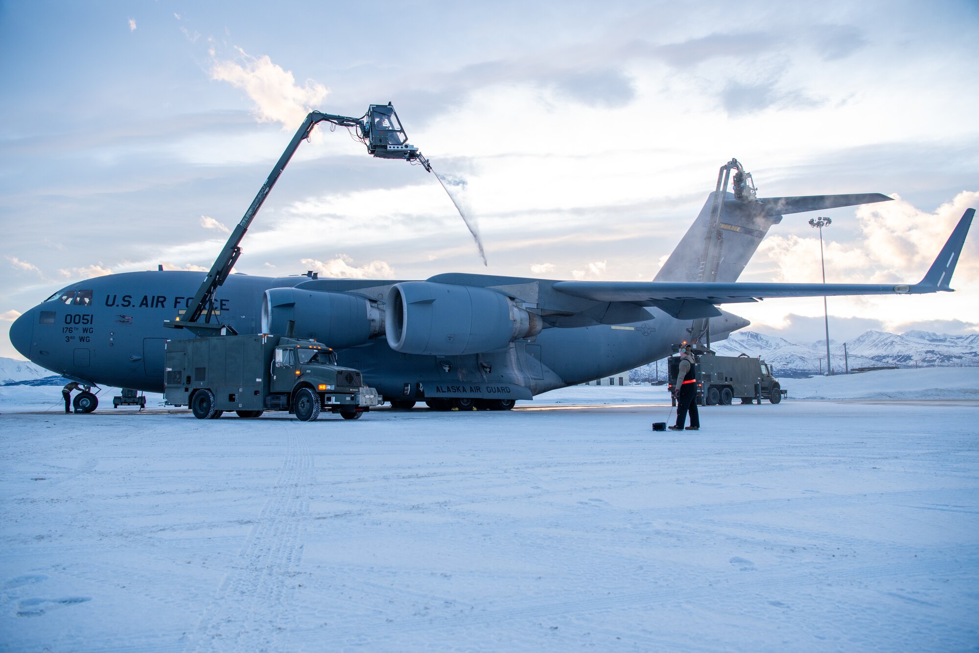 During the harsh Alaska winter months the mission of the 3rd Maintenance Squadron’s deicing section is to safely put aircraft in the sky.