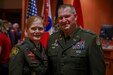 Col. Jennifer Venghaus, the U.S. Army South Staff Judge Advocate, and Col. Joseph Venghaus, Trial Judge, 5th Judicial Circuit, pose for a photo after their joint promotion ceremony at the Fort Sam Houston Courthouse at Joint Base San Antonio-Fort Sam Houston, Texas, Feb. 9, 2024. The couple met in college at Southwestern University, got married during law school in 2002, and have been serving in the Army together for 20 years. 

(U.S. Army photo by Staff Sgt. ShaTyra Cox)