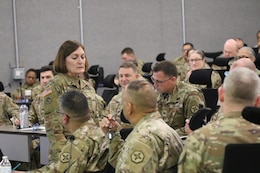 A female Army general speaks