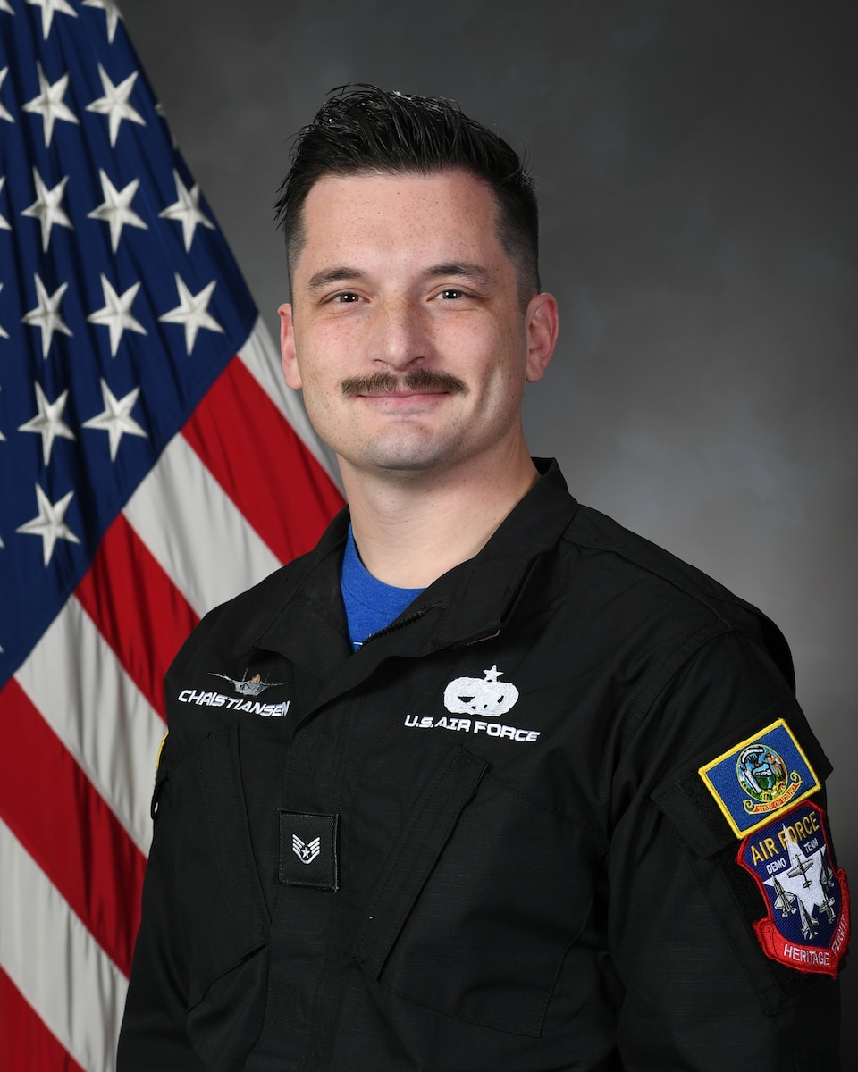 a photo of an F-35 Demo Team avionics technician