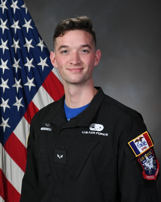 a photo of an F-35 Demo Team crew chief