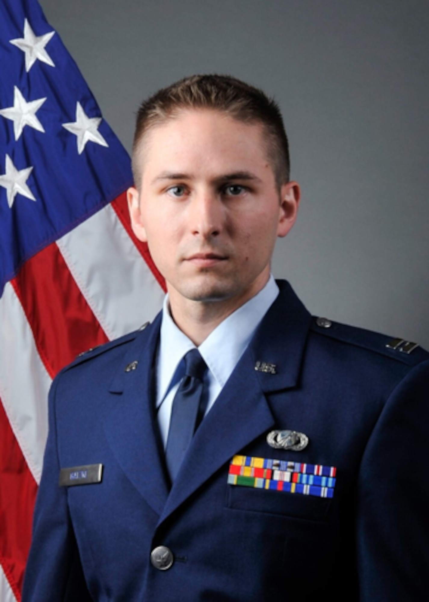 Capt. Brian Gatzke, 717th Test Squadron, was named recipient of the Annual Safety Achievement Award during the Arnold Engineering Development Complex Annual Awards ceremony Feb. 15, 2024, at Arnold Air Force Base, Tenn. (U.S. Air Force photo)
