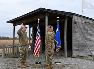 The command chief master sergeants from four of the six centers within AFMC met with Flosi at Tinker Air Force Base, Oklahoma, Feb. 23 to collaborate and learn more about AFSC and how its mission connects with their own.