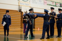 Alaska Air National Guardsman volunteers as JROTC drill judge