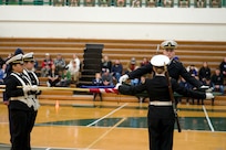 Alaska Air National Guardsman volunteers as JROTC drill judge