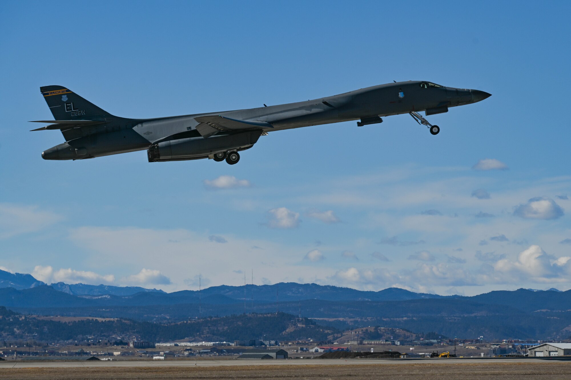 B-1B Lancer takes off from Ellsworth AFB