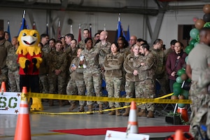 U.S. Air Force service members watch and wait as the Legacy Challenge commences.