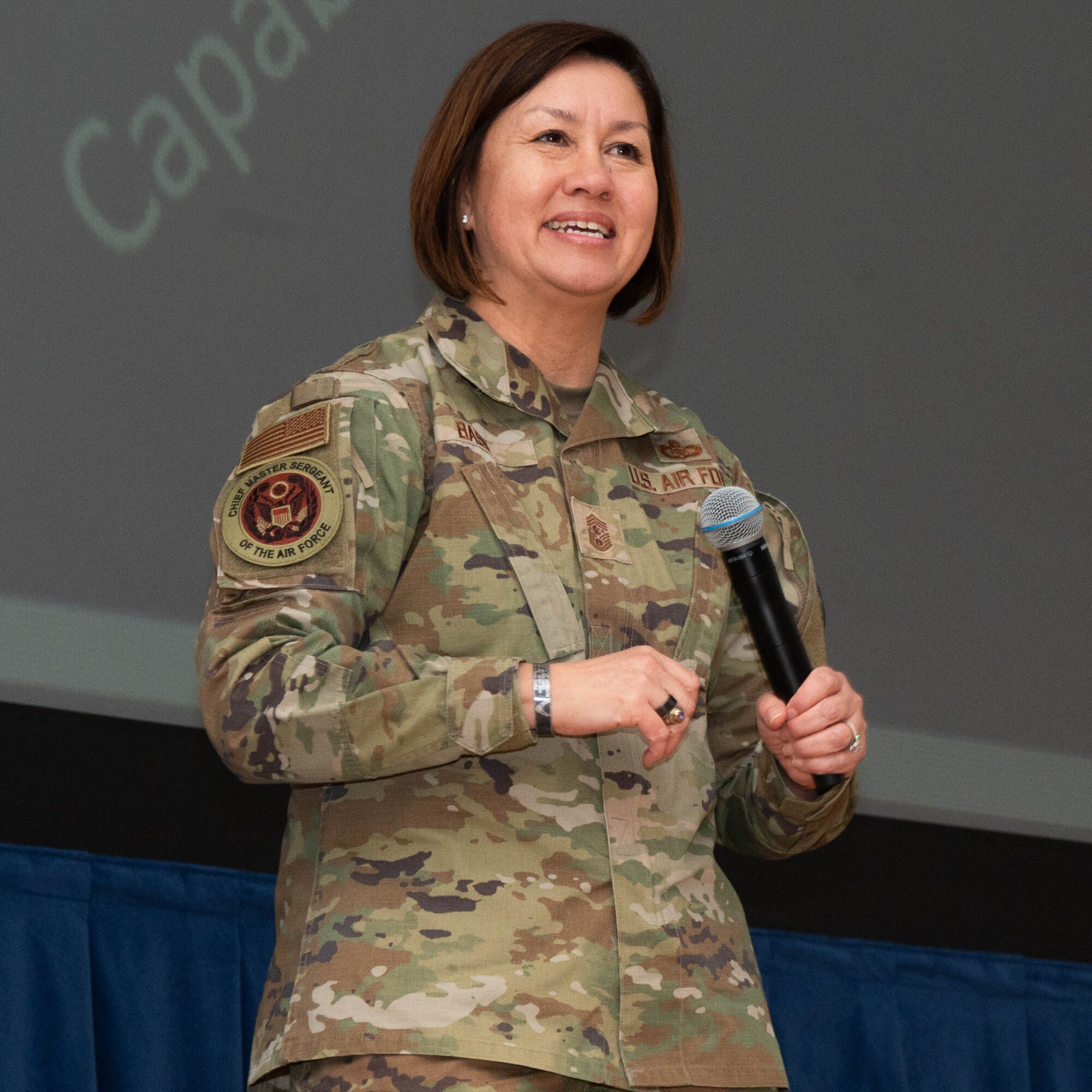 Service members at an all-call