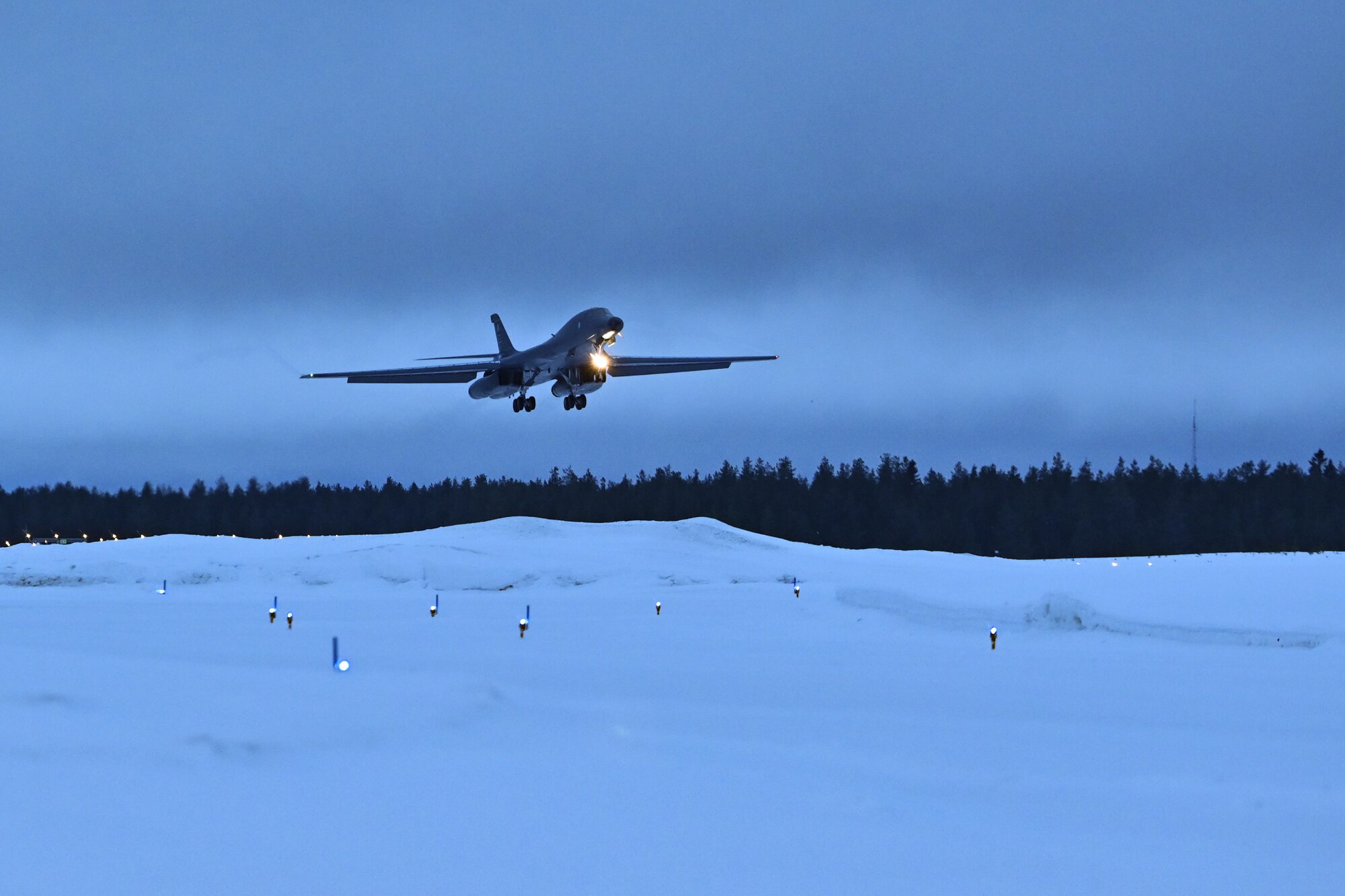B-1B Lancer lands at Luleå-Kallax Air Base, Sweden