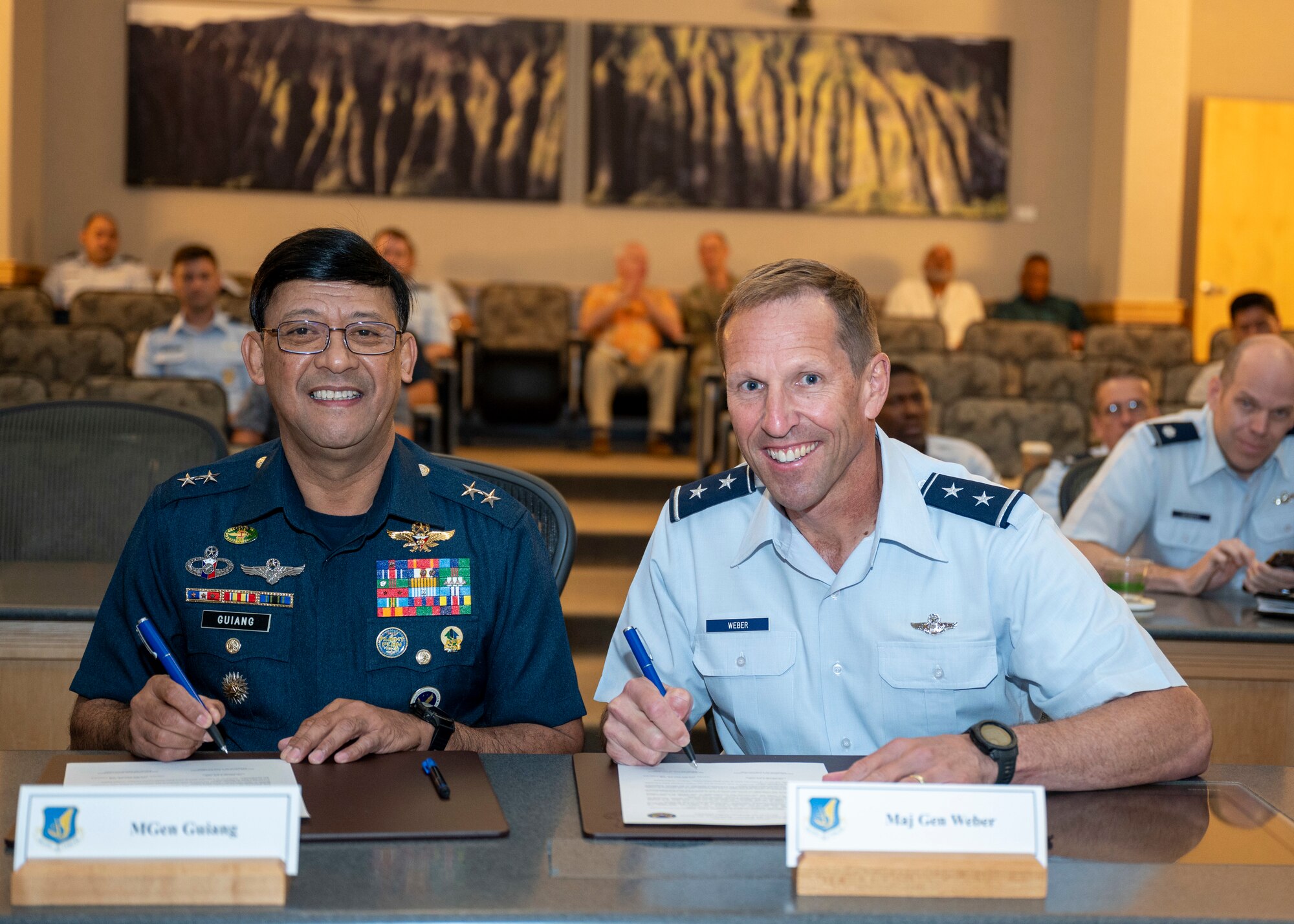 Photo of U.S. Air Force and Philippine Air Force officers