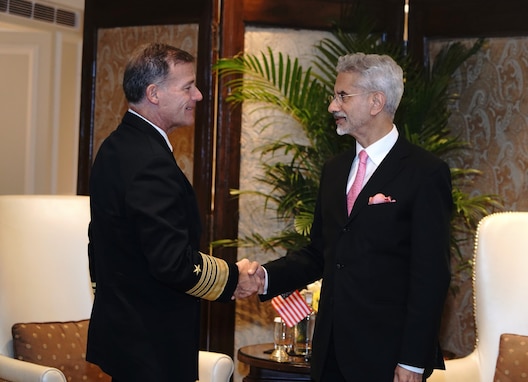 Adm. John C. Aquilino, Commander of U.S. Indo-Pacific Command, visited India on an overseas trip from Feb. 21-24, 2024, where he met with senior military and government leaders, and participated in discussions at the Raisina Dialogue and the India-U.S. Defense Acceleration Ecosystem (INDUS-X) Summit.