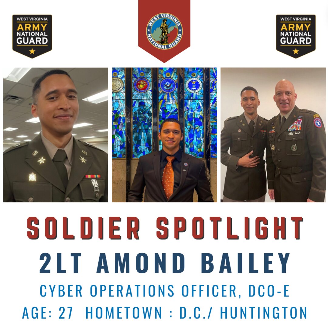 2nd Lt. Amond Bailey may have been born in D.C. and started his career in the Army Reserves, but he has found a home in the hills as part of the West Virginia Army National Guard.