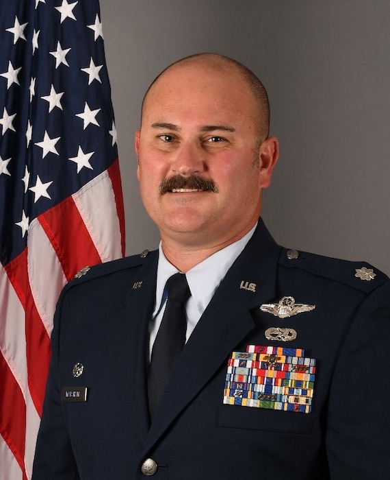 Photo of Airman in dress blues