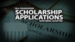 A graphic announcing the DLA Foundation is accepting scholarship application through April 16, 2024.