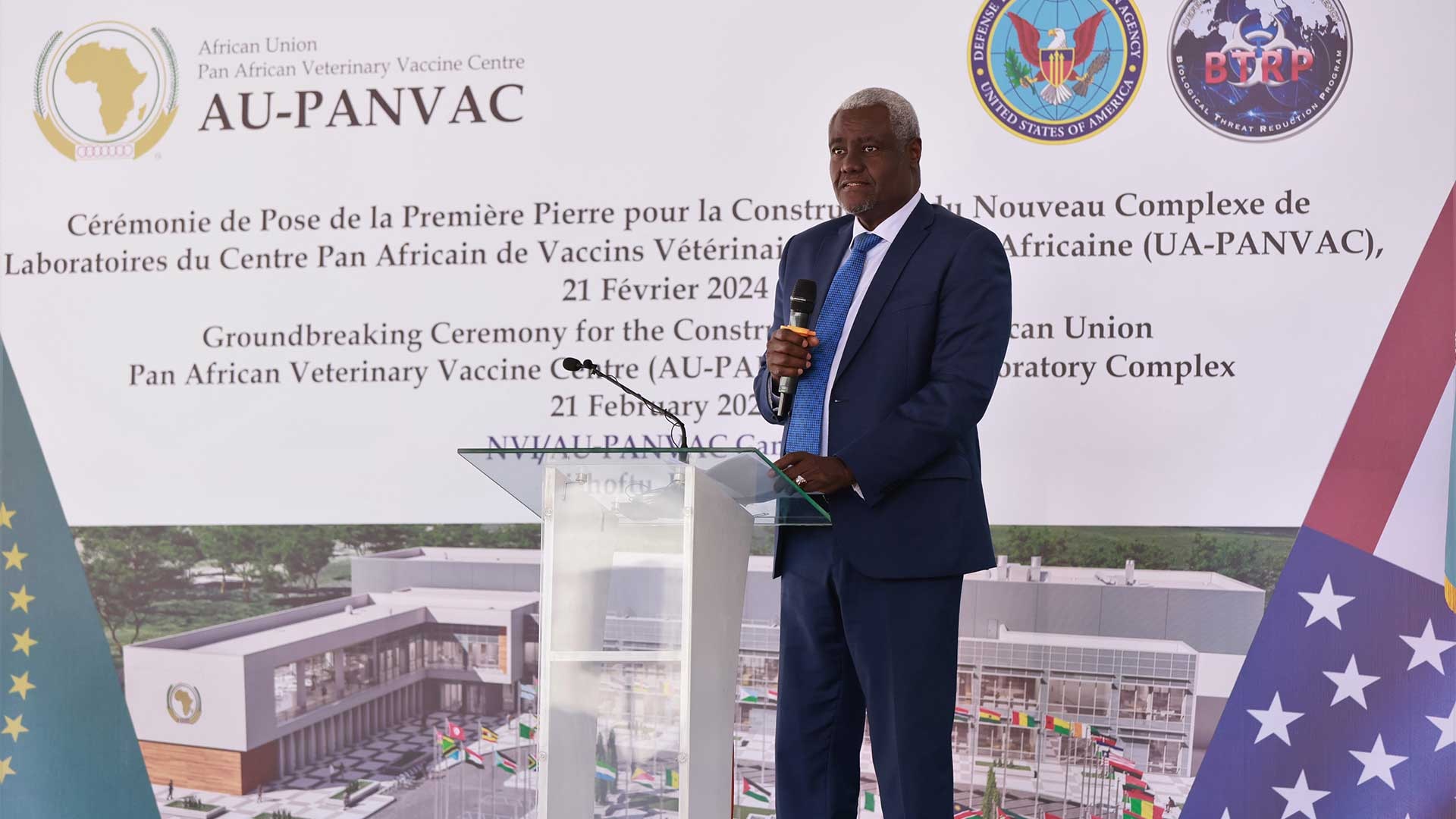 Members of the Defense Threat Reduction Agency (DTRA) participated in a ground-breaking ceremony for the new African Union (AU)-Pan-African Veterinary Vaccine Center (PANVAC) laboratory and training center in Bishoftu, Ethiopia Feb 21.