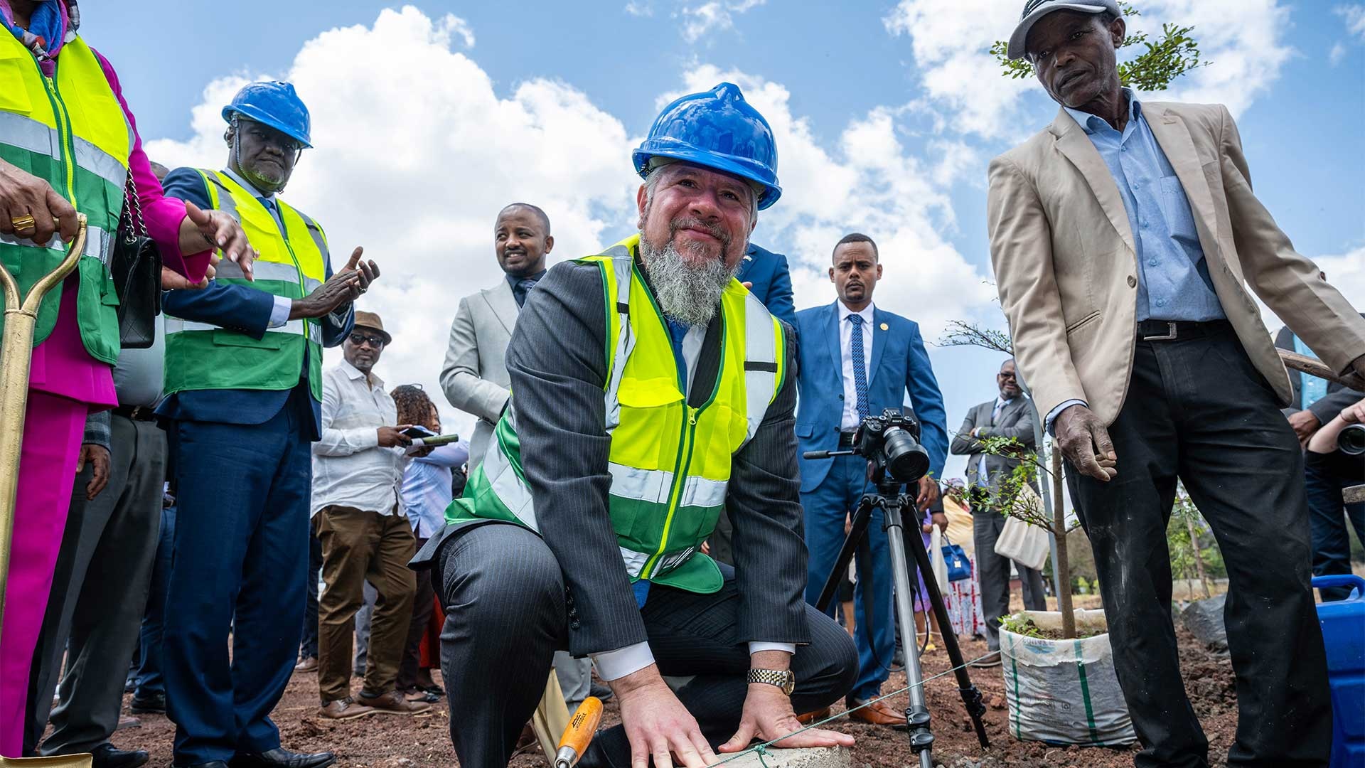 Members of the Defense Threat Reduction Agency (DTRA) participated in a ground-breaking ceremony for the new African Union (AU)-Pan-African Veterinary Vaccine Center (PANVAC) laboratory and training center in Bishoftu, Ethiopia Feb 21.