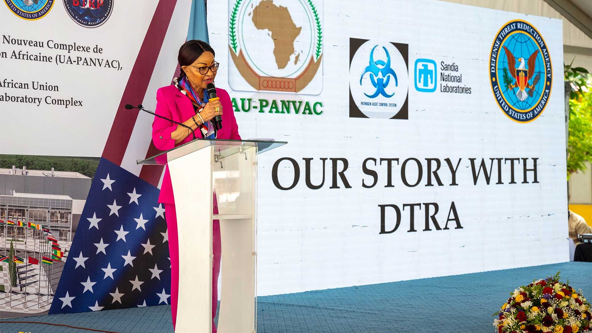 Members of the Defense Threat Reduction Agency (DTRA) participated in a ground-breaking ceremony for the new African Union (AU)-Pan-African Veterinary Vaccine Center (PANVAC) laboratory and training center in Bishoftu, Ethiopia Feb 21.