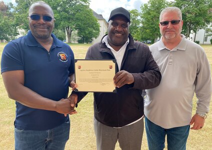 Charles Grant, Jr. (center) is the food service supervisor for Logistics Readiness Center Rheinland-Pfalz in Baumholder. He’s been working in the food service business with the Army since 1991 and said he loves doing his part, serving the Baumholder community. “I love taking care of people and serving others, and I love to see my customers enjoying their meals,” he said.