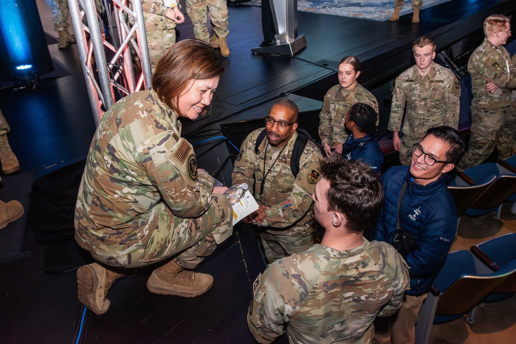 Chief Master Sgt. of the Air Force Joanne Bass speaks with National Character and Leadership Symposium audience