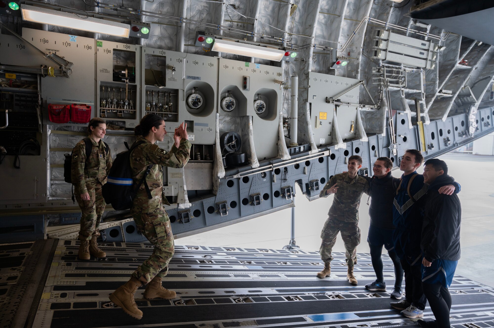 University of Washington ROTC toured a C-17 Globemaster III along with various locations around Joint Base Lewis-McChord, Washington, Feb. 23, 2024. The cadets were introduced to Team McChord Airmen as well as various aviation career fields and toured a C-17 to experience the rapid global mobility mission first-hand. Team McChord hosts tours to and to give future Airmen the chance to experience various career opportunities.