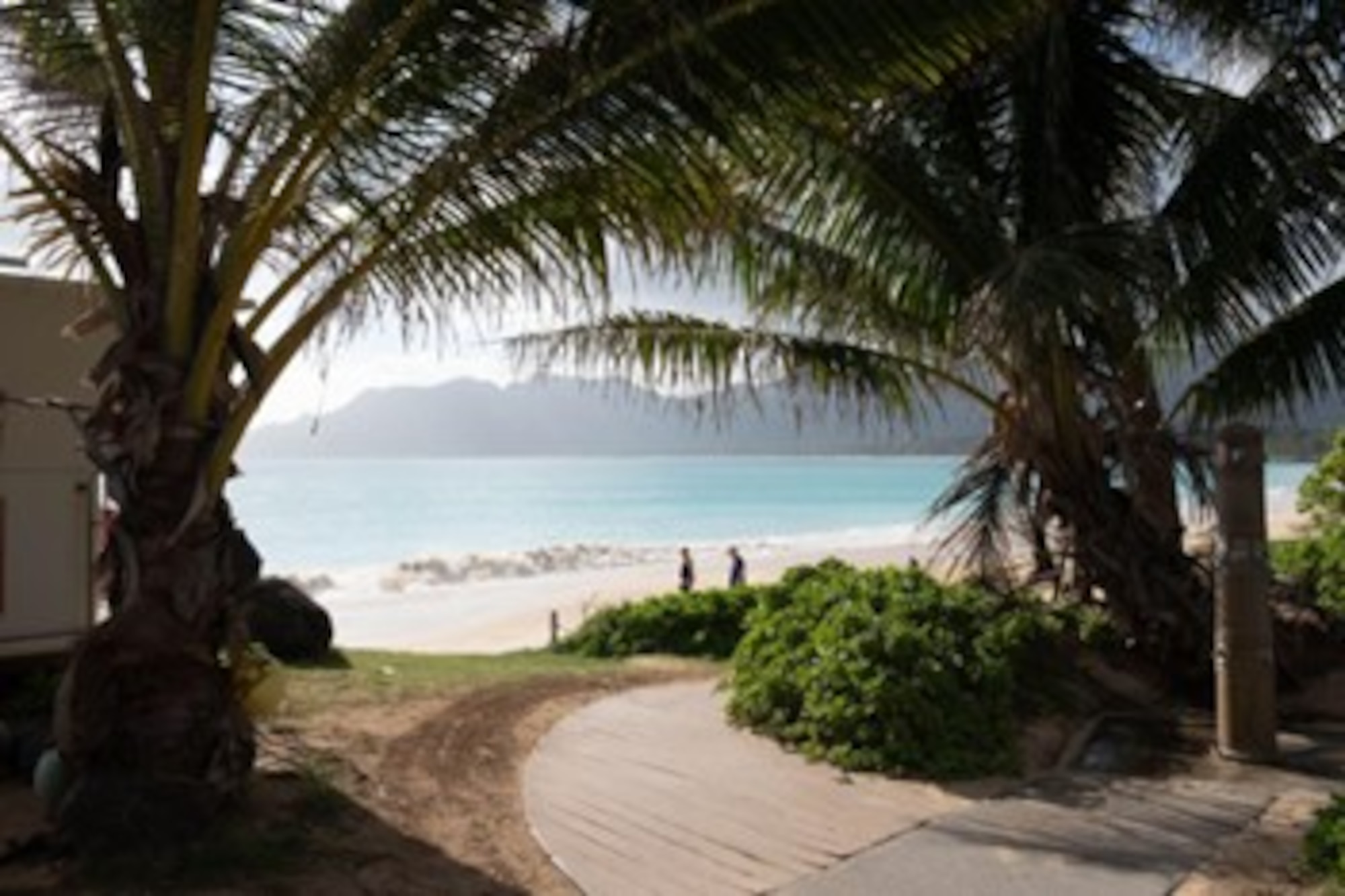Photo of beach at Bellows Air Force Station.