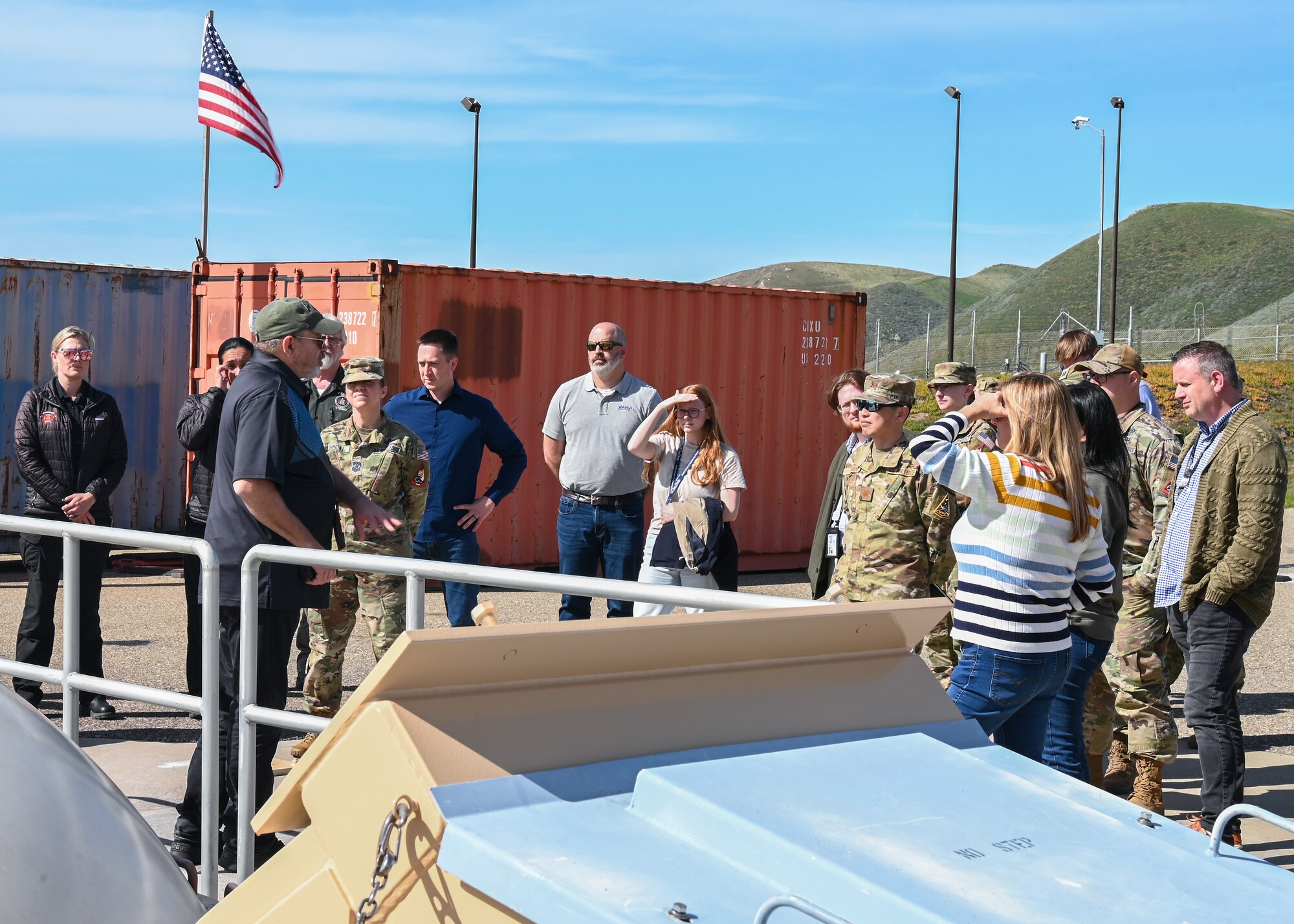 Members of Vandenberg learn about the Missile Defense Agency’s mission at Vandenberg Space Force Base during the first Guardian Nexus Program event at Vandenberg Space Force Base.