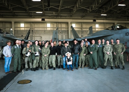 VFA-37 ‘Ragin’ Bulls’ Host Professional Bull Riders, Recognized with Sport’s ‘Be Cowboy’ Award