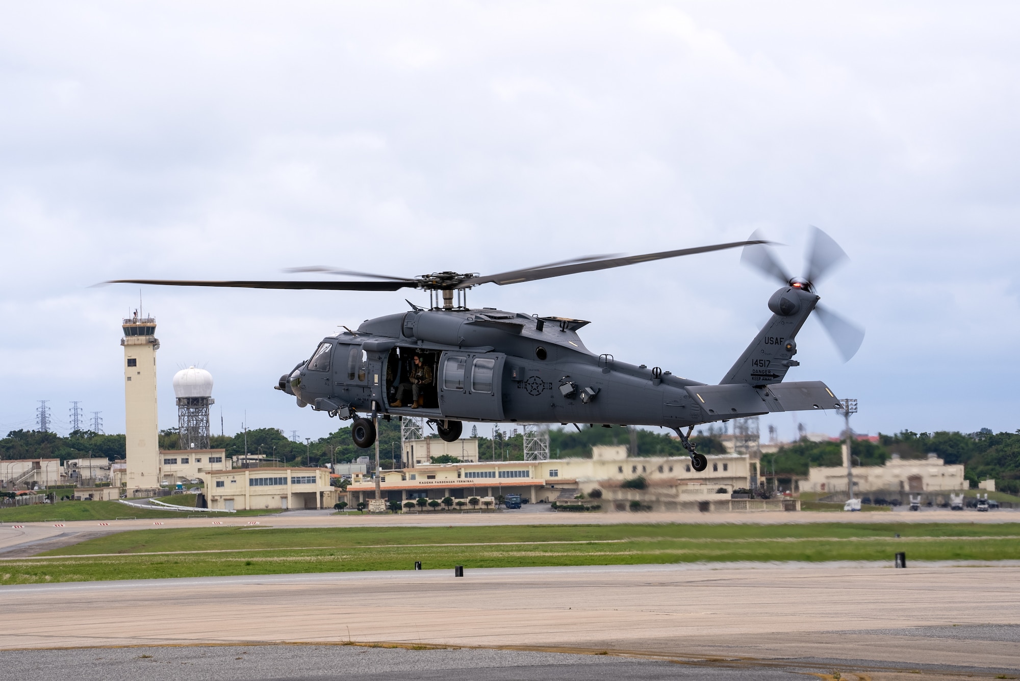 An HH-60W taking off