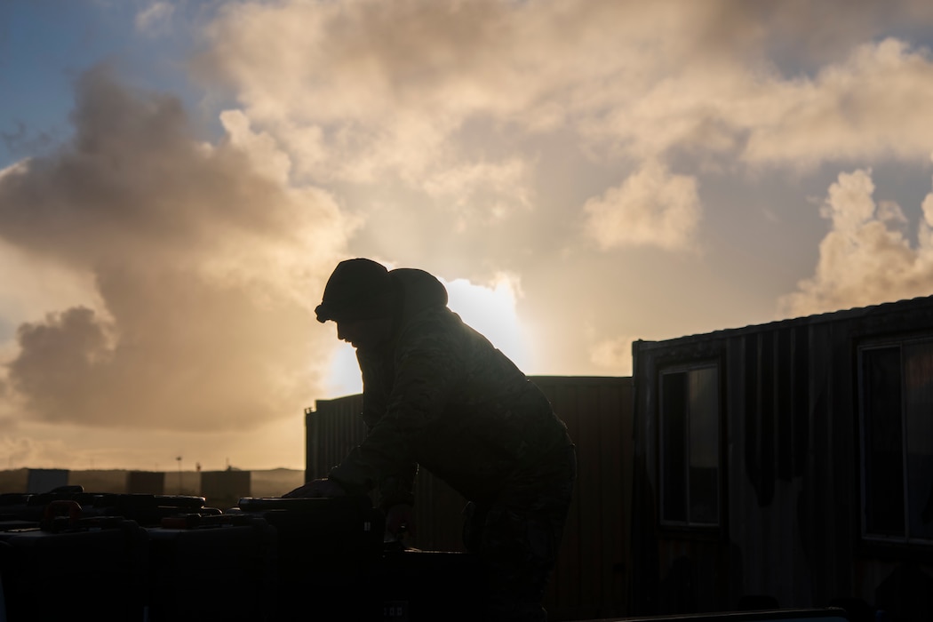 Airman packs equipment