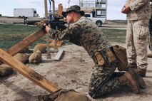 U.S. Marine Corps Cpl. Alexander Devereux, a combat photographer with Marine Corps Recruit Depot San Diego and a member of the Edson Range shooting team, engages ‘unknown distance’ targets during a long-bay rifle stage at the Marine Corps Marksmanship Competition West at Marine Corps Base Camp Pendleton, California, Feb. 23, 2024. Devereux is a native of Farmington Hills, Michigan. The MCMC West was held in conjunction with several other competitions around the Marine Corps to find the top 10 percent of shooters who will go on to compete in the national tournament in Quantico, Virginia for a place on the Marine Corps Shooting Team. (U.S. Marine Corps courtesy asset by Sgt. Alejandro Mendoza)
