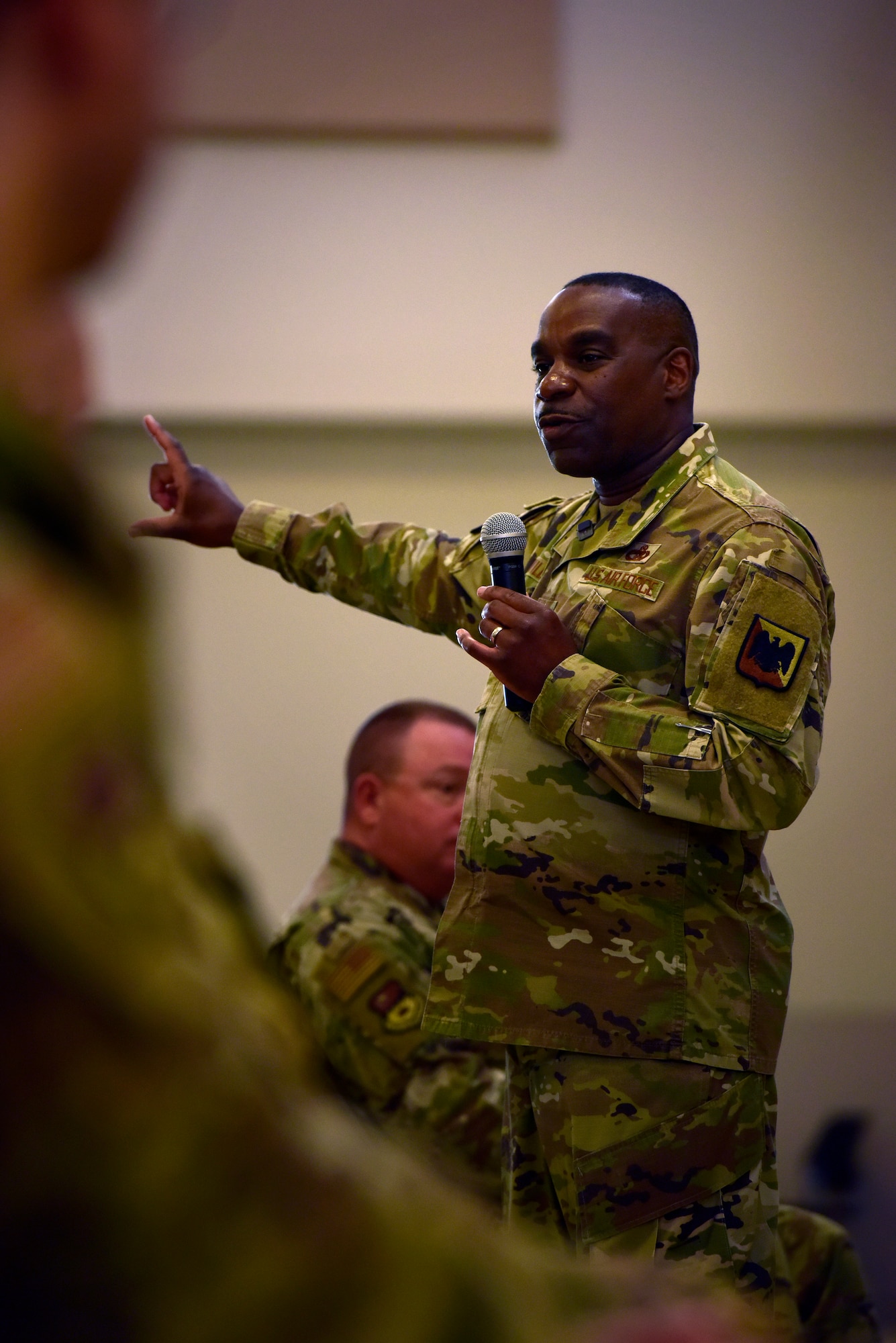 .S. Air Force Chief Master Sgt. Maurice L. Williams, right, command chief, Air National Guard (ANG),