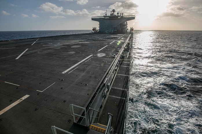 220223-N-TI693-1026



MEDITERRANEAN SEA - (Feb. 23, 2022) The Expeditionary Sea Base USS Hershel "Woody" Williams (ESB 4), transits the Mediterranean Sea, Feb. 23, 2022. Hershel "Woody" Williams is on a scheduled deployment in the U.S. Sixth Fleet area of operations in support of U.S. national interests and security in Europe and Africa. (U.S. Navy photo by Mass Communication Specialist 1st Class Fred Gray IV/Released)