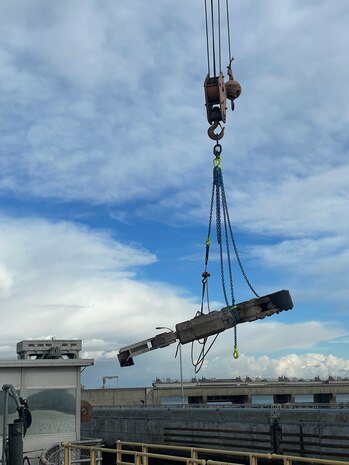 Removing the existing gudgeon anchor linkages.