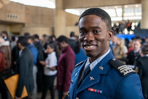 Air Force Academy Cadet 1st Class Jabari Bowen earns the 2024 Black Engineer of the Year award in undergraduate leadership